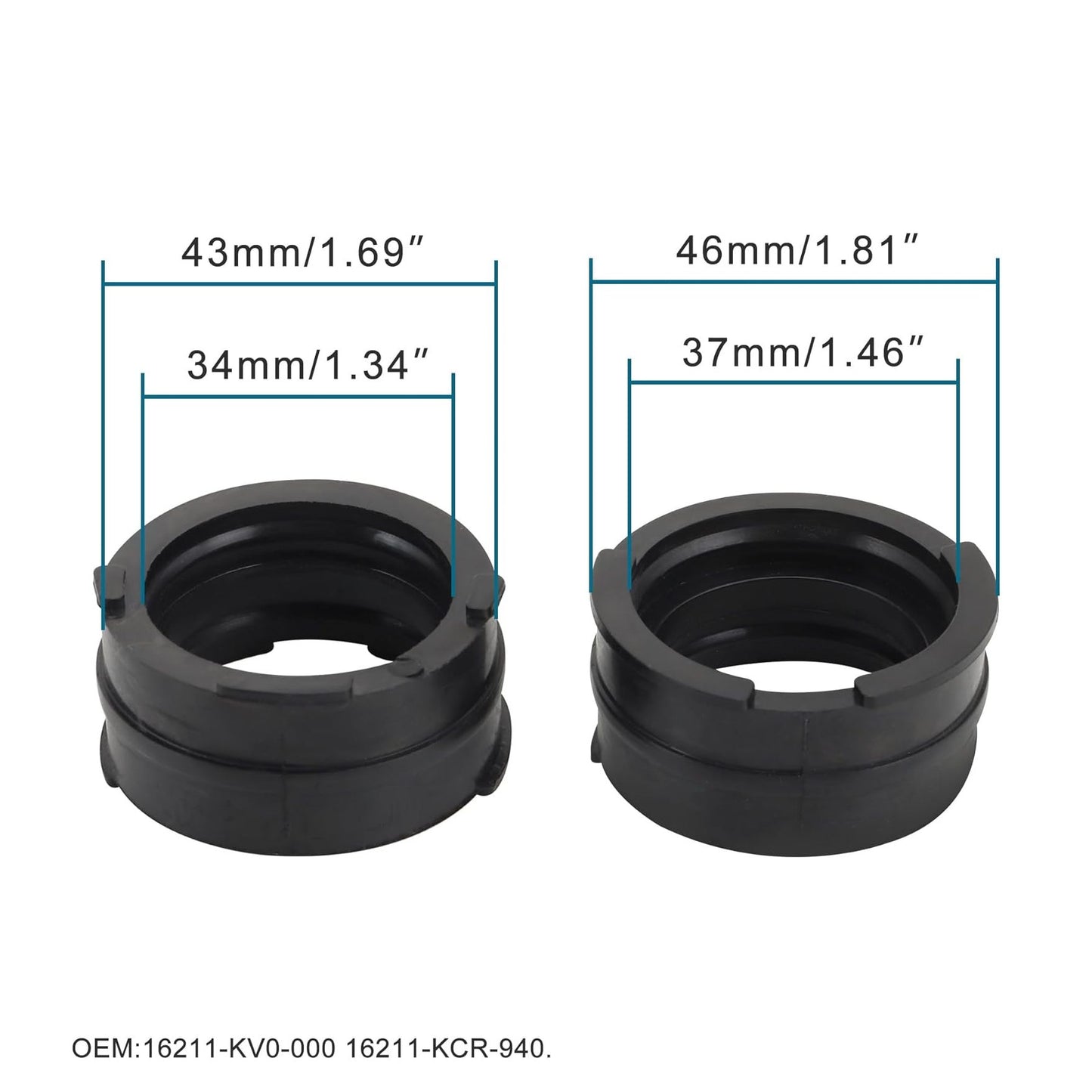 GOOFIT Motorcycle Spare Parts Intake Manifold Carburetor Interface Replacement for VT250 VTR250 VTZ250