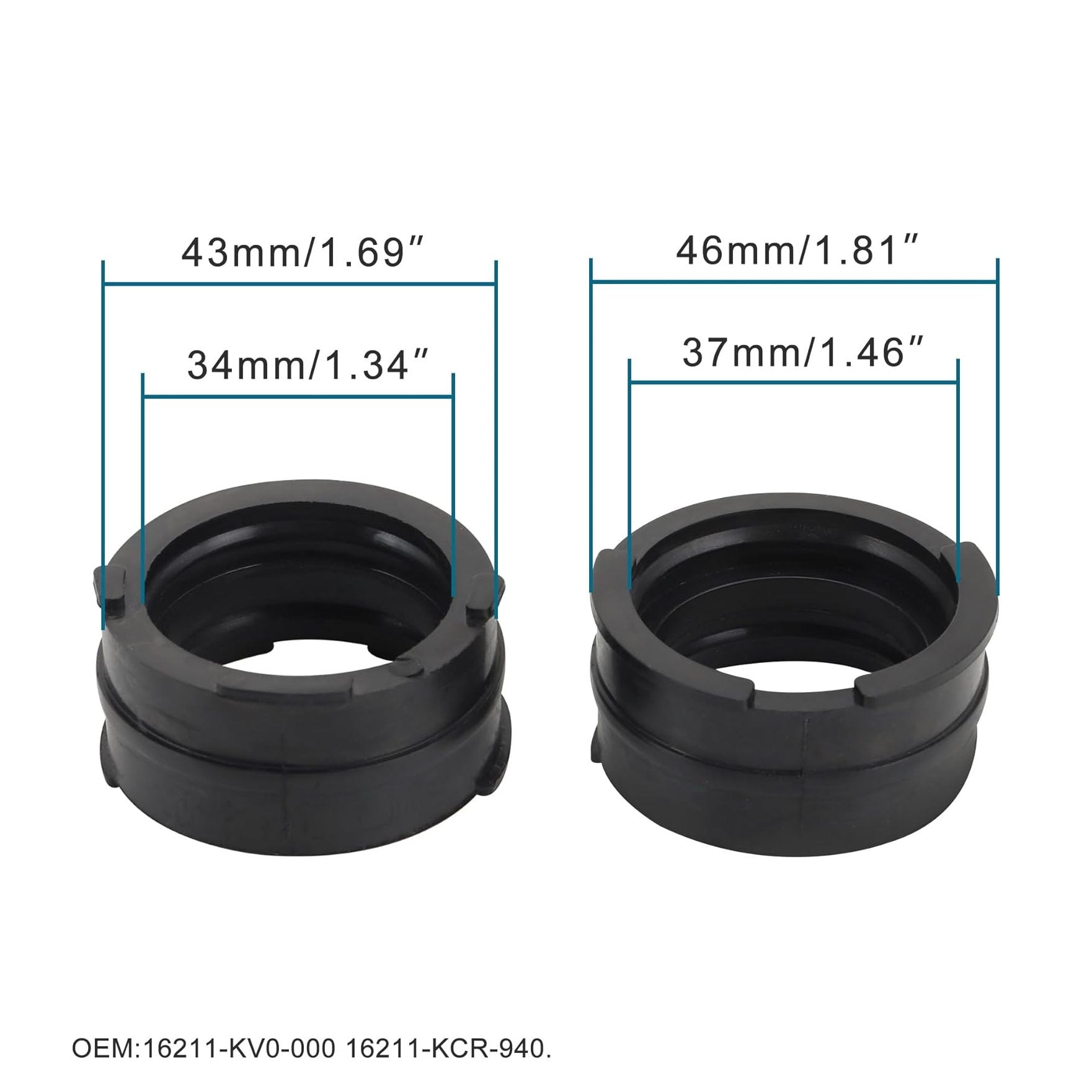GOOFIT Motorcycle Spare Parts Intake Manifold Carburetor Interface Replacement for VT250 VTR250 VTZ250