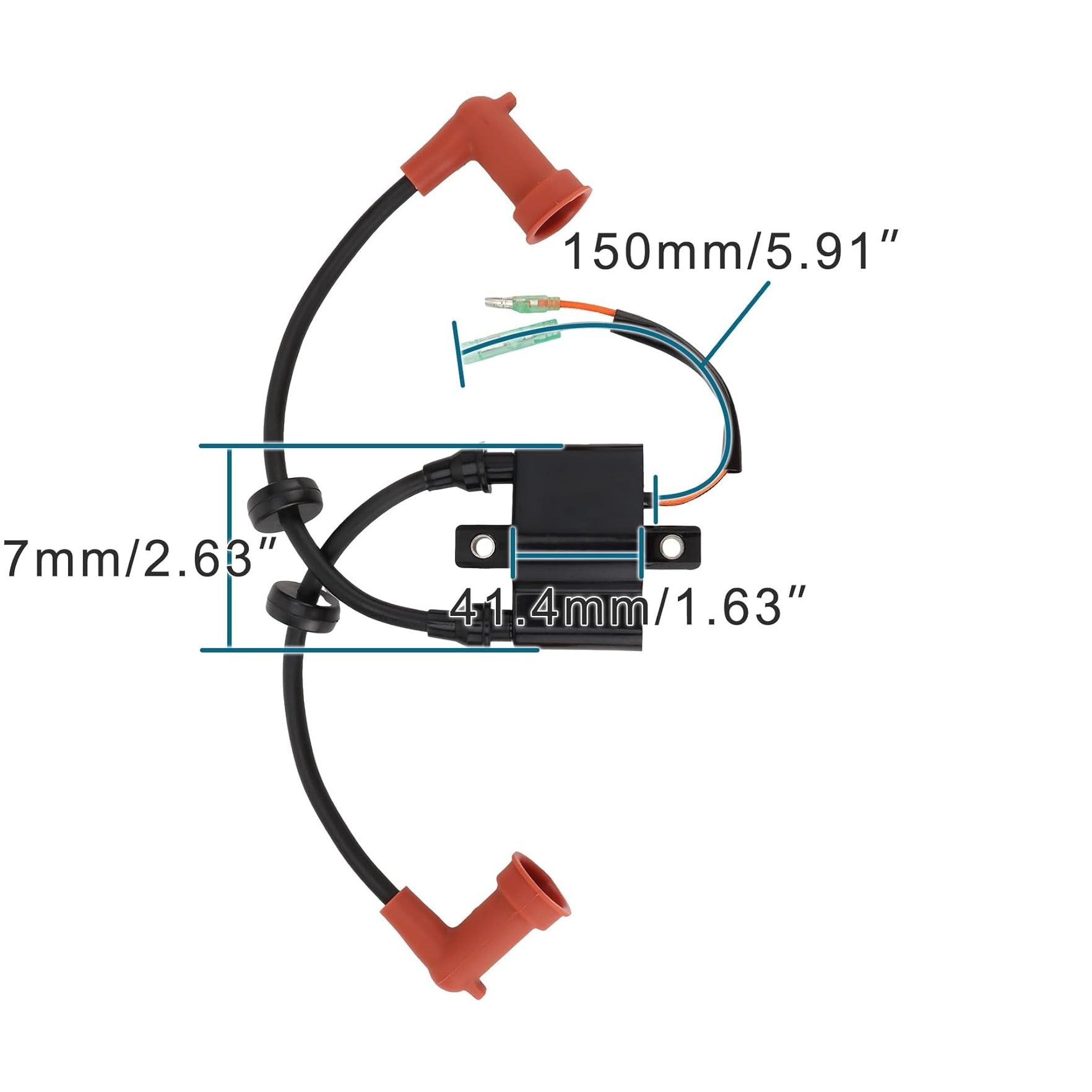 GOOFIT Outboard Ignition Coil Replacement for 4 Stroke Outboard Engine F9.9 13.5 15 25 40 HP 6F5-85570-00 6F5-85570-10 6F5-85570-11 6F5-85570-12 6F5-85570-13