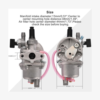 GOOFIT PZ13 13mm Carburetor for 47cc 49cc Pocket Bike 2 Stroke Engine Mini Carb Quad ATV Motorcycle Dirt Bike