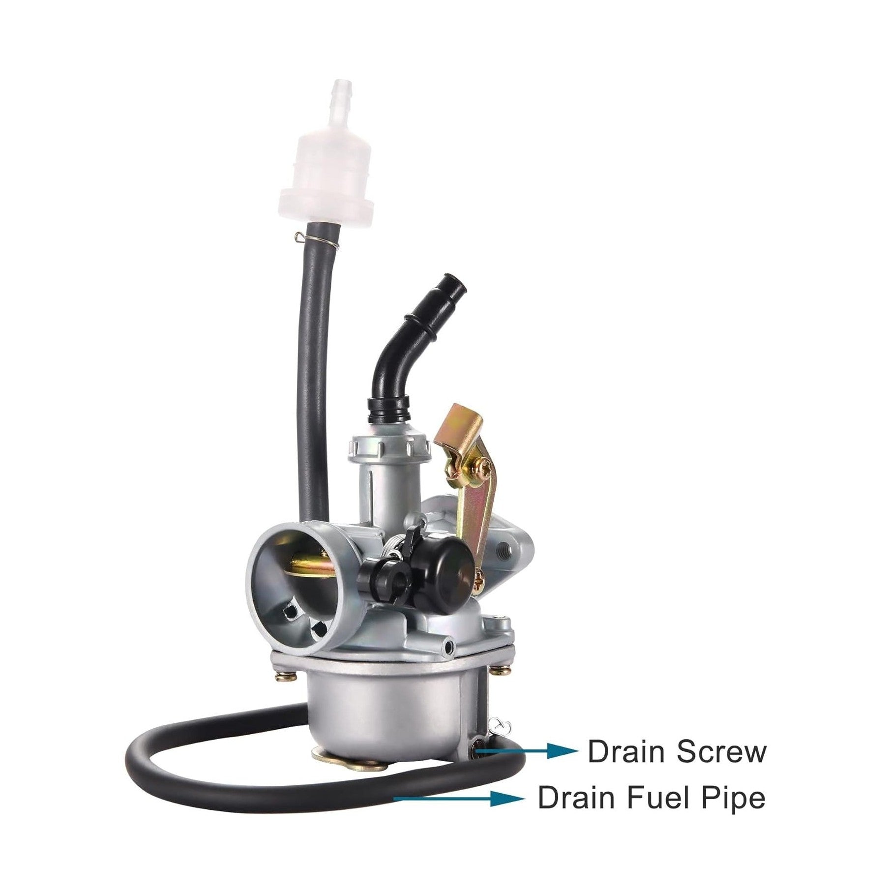 GOOFIT PZ19 19mm Carburetor Carb with Cable Choke for 50cc 70cc 90cc 110cc 125cc ATV Moped Quad Dirt Bike Go Kart Scooter