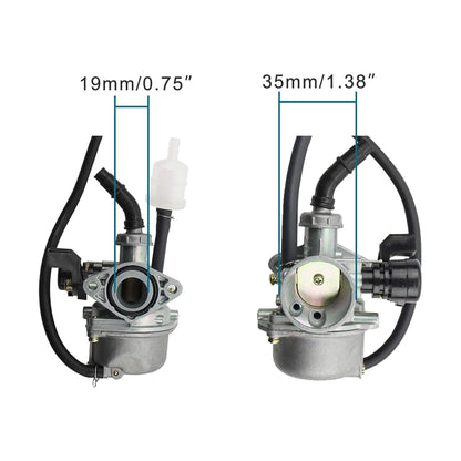 GOOFIT PZ19 19mm Carburetor with Hand Choke Replacement for 50cc 70cc 80cc 90cc 110cc 125cc CRF XR50 CRF50 XR70 CRF70 SSR Coolster Sunl Taotao Roketa 125 Tao TForce Pit bike ATV Quad Parts