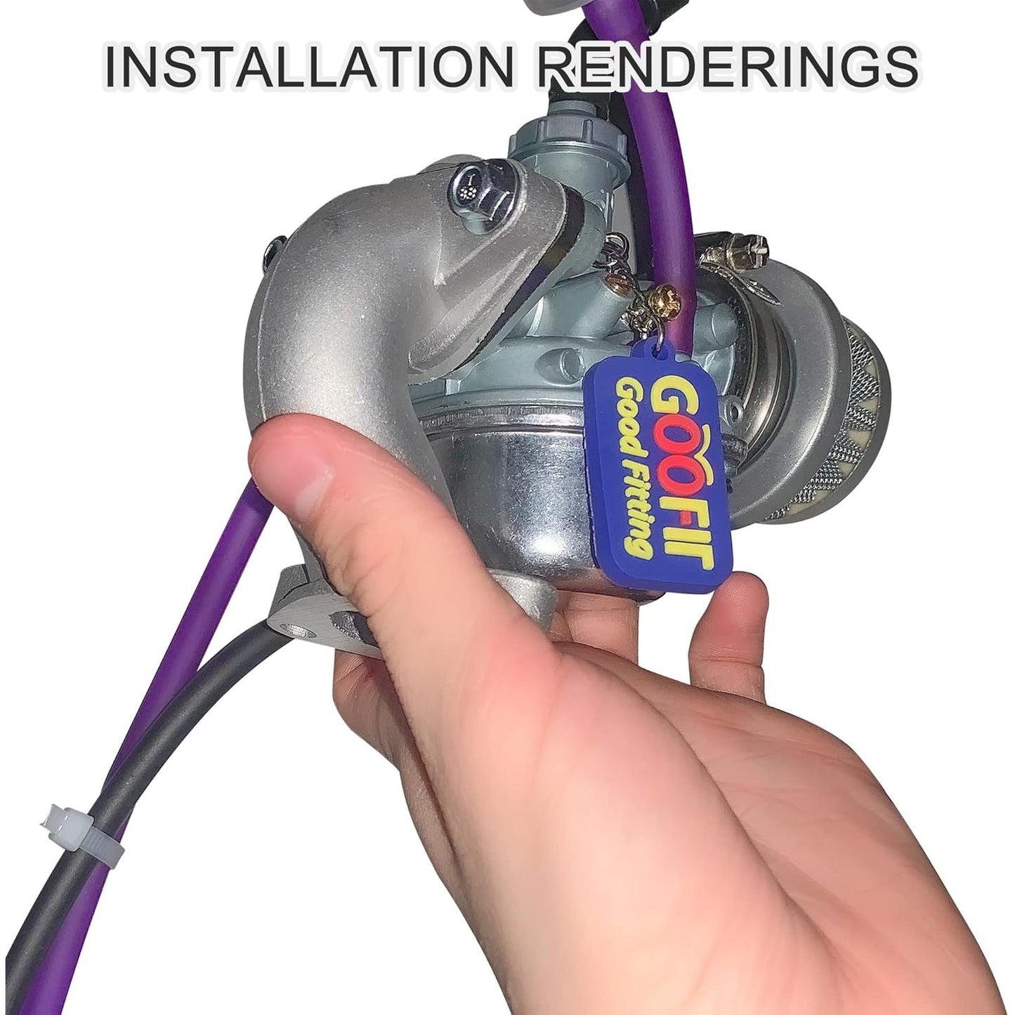 GOOFIT PZ19 Carburetor with Air Filter Carburetor Rebuild Kit Replacement for XR/CRF 50cc 70cc 90cc 110cc 125cc Moped ATV Taotao Sunl Roketa Baja Kazuma