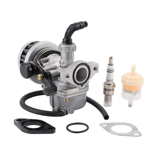 GOOFIT PZ19 Lever Carburetor Air Filter Spark Plug for 50cc 70cc 90cc 110cc 125cc Dirt Bikes ATV Go-Kart