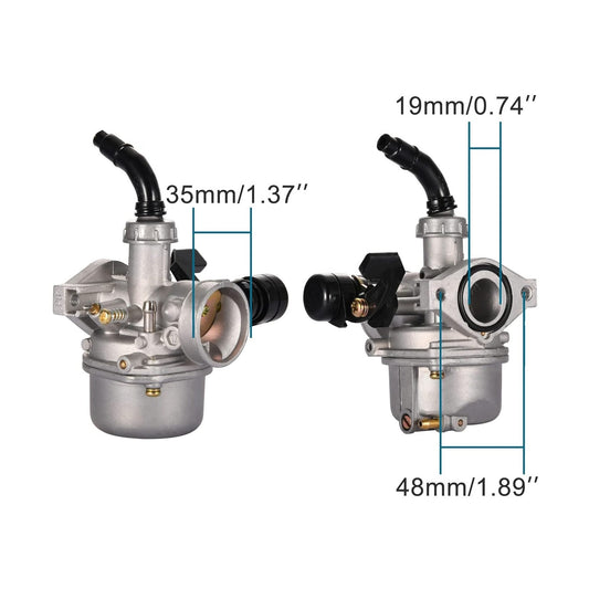 GOOFIT PZ19 Lever Carburetor Air Filter Spark Plug for 50cc 70cc 90cc 110cc 125cc Dirt Bikes ATV Go-Kart