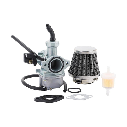GOOFIT PZ25 25mm Carburetor 35mm Air Filter Hand Choke Replacement for 125cc 140cc Mini Quad ATV Motorcycle Scooter