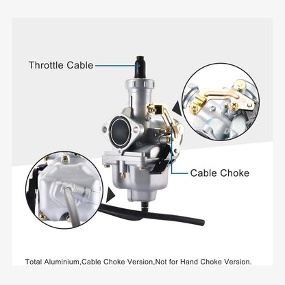 GOOFIT PZ27 Motorcycle 27mm Carburetor with Carb Cable for XR CRF 100cc 125cc 150cc 200cc ATV Pit Bike