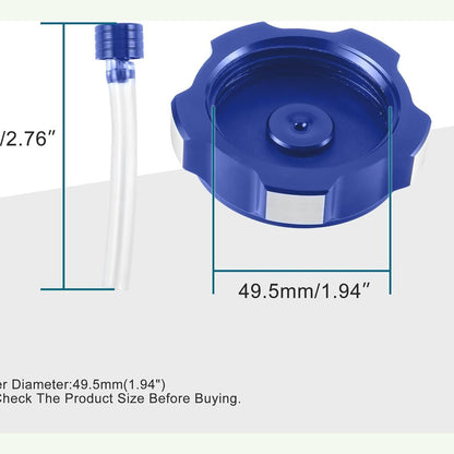 GOOFIT Racing Gas Fuel Tank Cap Replacement for SSR TTR BSE Taotao Kazuma Dirt Bike Motorcycle Pit Bike Blue