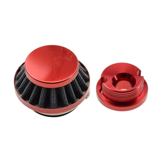 GOOFIT Red 44mm Air Filter with Aluminum Adapter for 2 Stroke 43cc 47cc 49cc Engine Kids Quad ATV Dirt Pocket Bike Go Kart Big Foot Gas Scooter