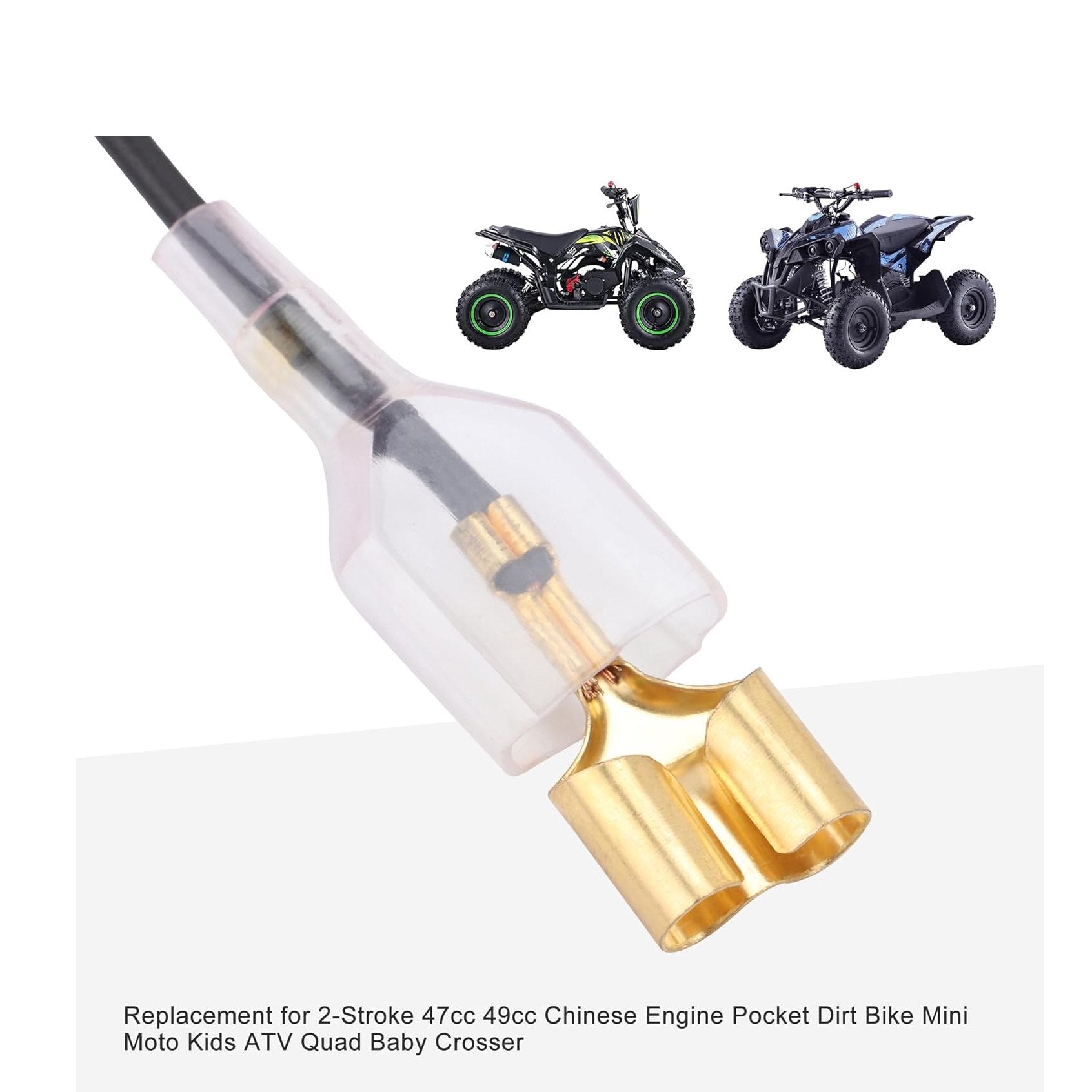 GOOFIT Red Ignition Coil with A7TC Spark Plug Replacement for 2-Stroke 47cc 49cc Chinese Engine Pocket Dirt Bike Mini Moto Kids ATV Quad Baby Crosser