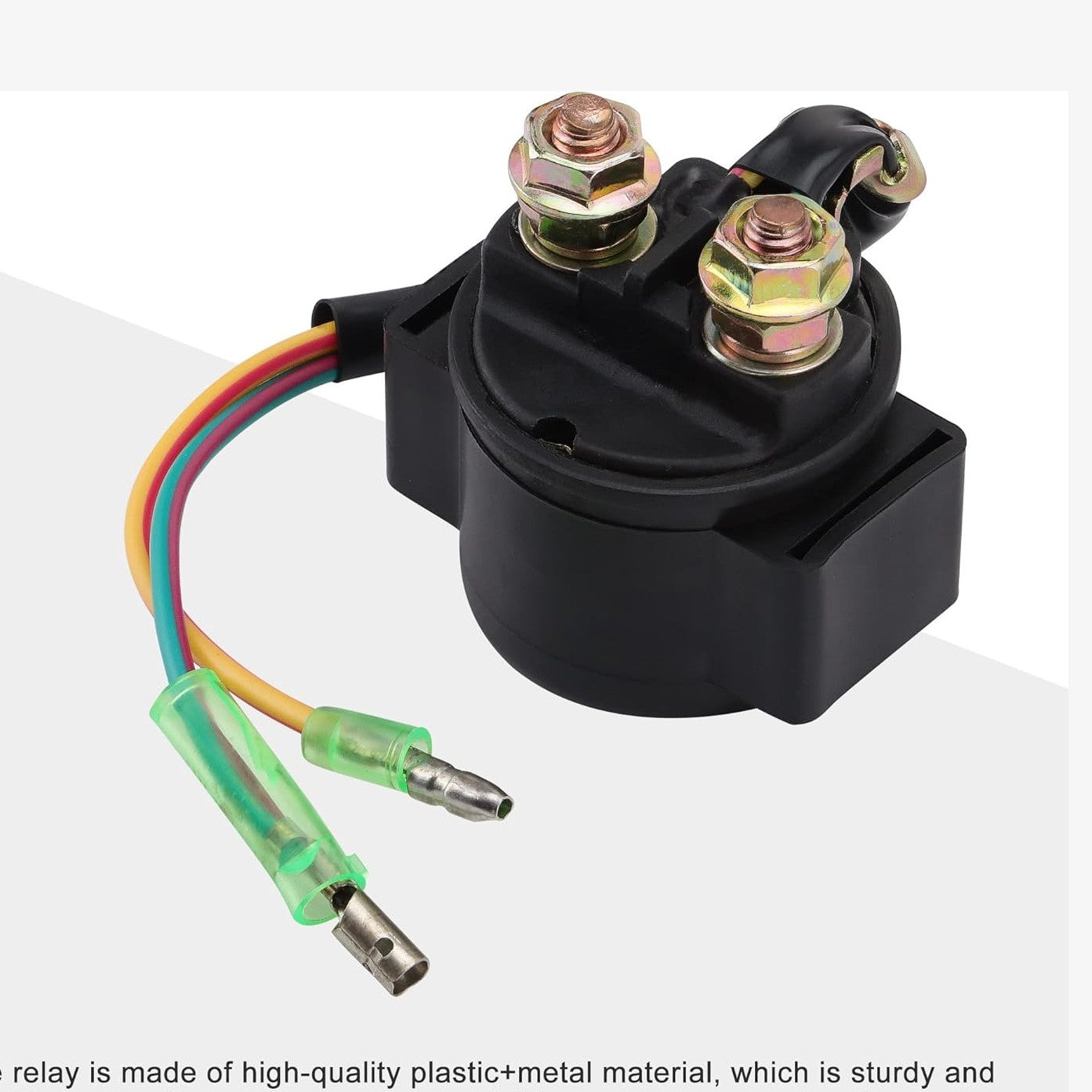 GOOFIT Relay Starter Solenoid without Cap for Motorcycle ATV Scooter Snowmobile