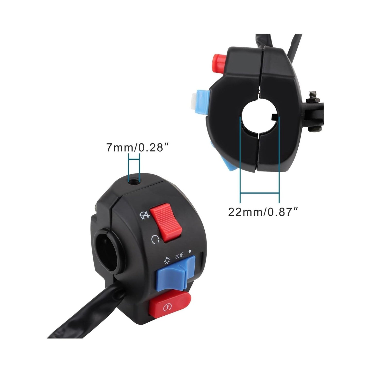 GOOFIT Right Start Switch Assembly Replacement for 50cc 70cc 90cc 110cc 125cc 150cc Scooter Motorcycle