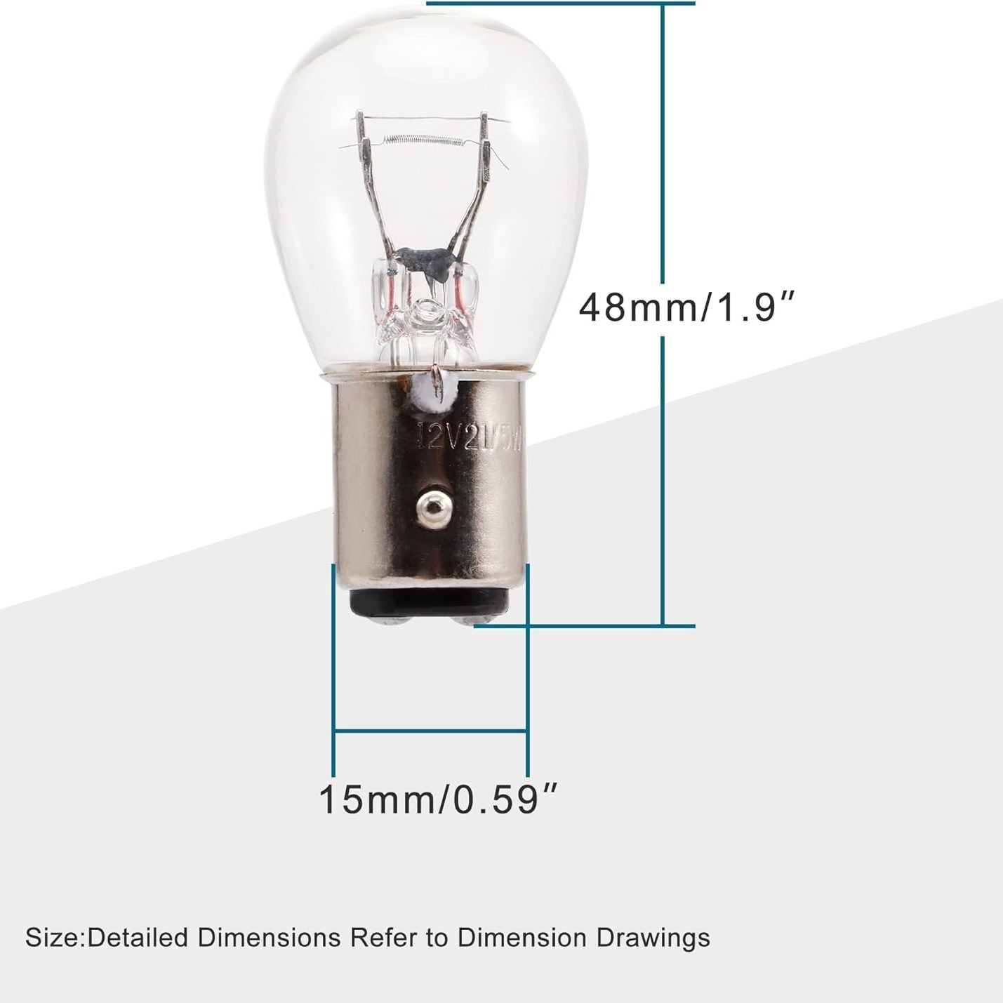 GOOFIT S-25 BAY15D 12v 21/5w Brake Bulbs for Motorcycle ATV Scooter Dirt Bike Go Kart