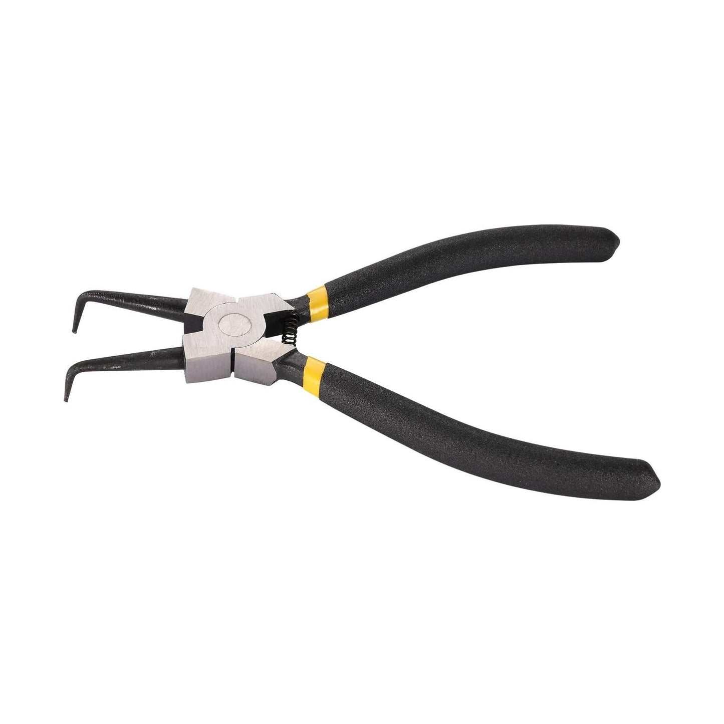 GOOFIT Snap Ring Plier Hand Tool 90 Degree Tip Grips Internal Bent Circlip Plier for Ring Remover Retaining