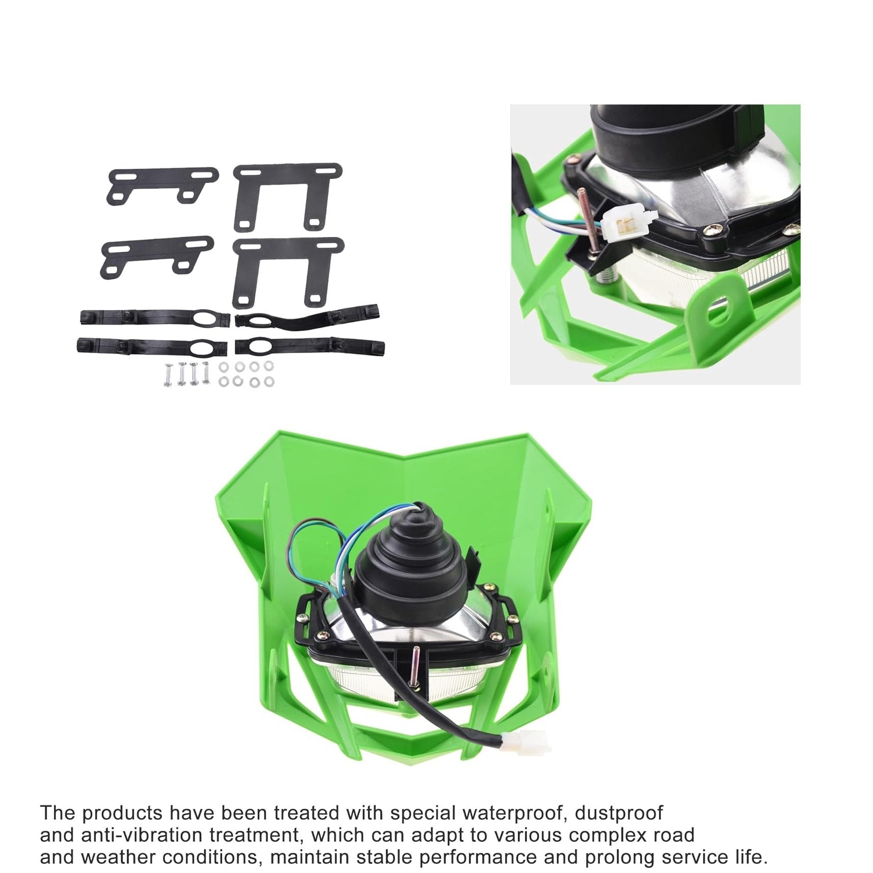 GOOFIT Sport Motorcycle Headlight Dirt Bike Head Lamp Motocross Replacement for XR CRF 150 230 450