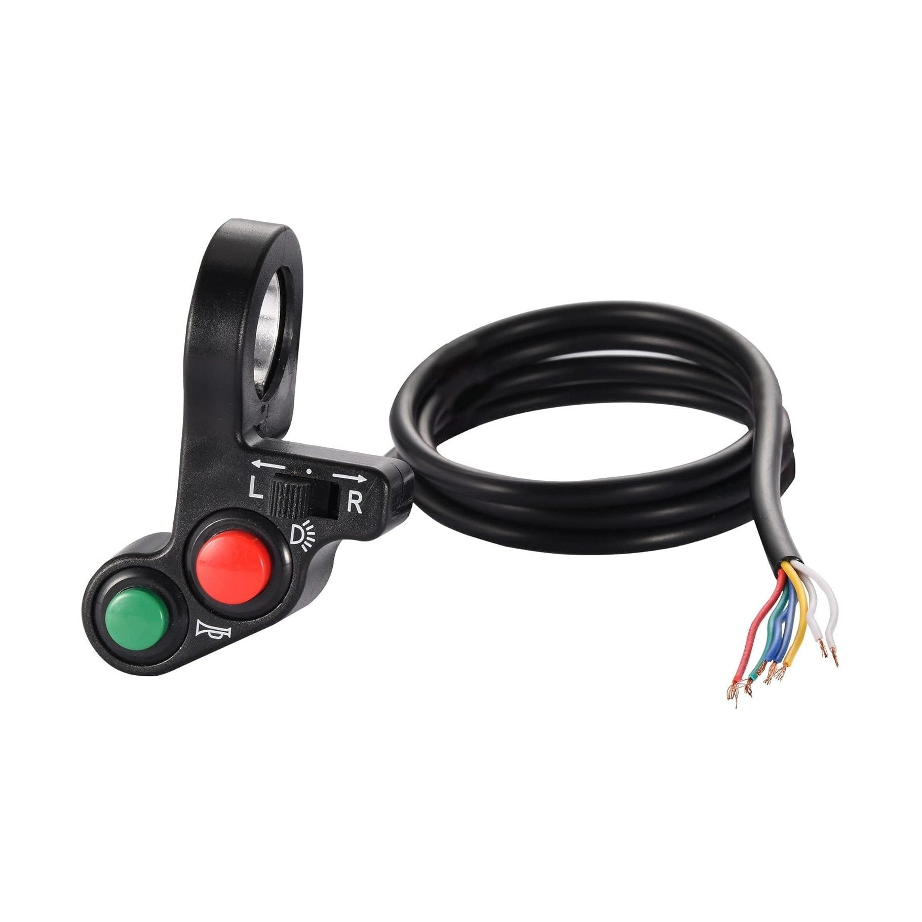 GOOFIT Universal 7/8" Handlebar Turn Signal Light & Horn Switch Button for Spotlight Scooter Electrombile Moped Dirt Bike Scooter ATV Off road