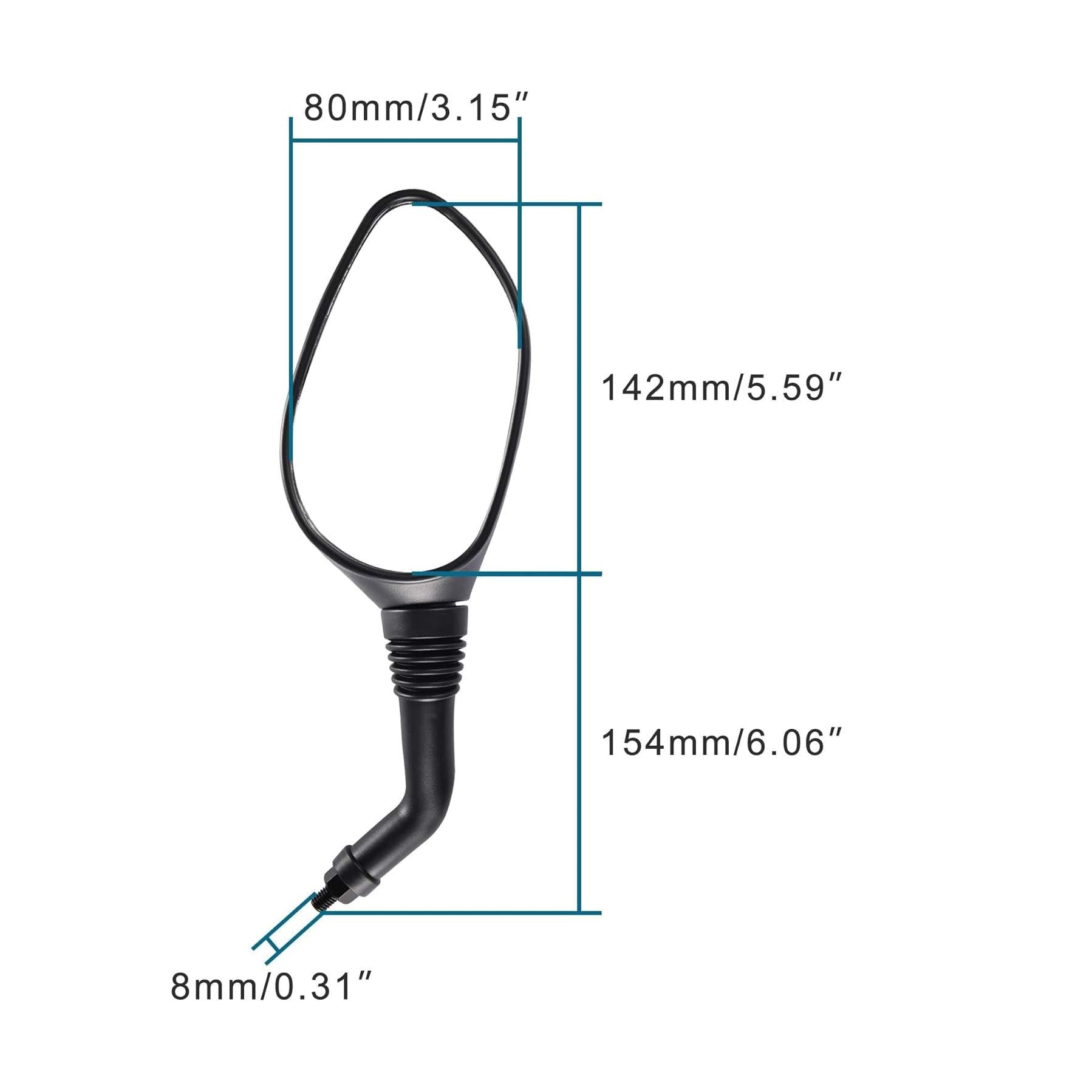 GOOFIT Universal 8mm Rear View Mirror for GY6 50cc 125cc 150cc 250cc Scooter Moped Motorcycle