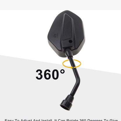 GOOFIT Universal Motorcycle Rear View Mirrors with 7/8" Handlebar Mount Replacement for Motocycle Scooter Moped ATV Quad Dirt Bike Reflector Black