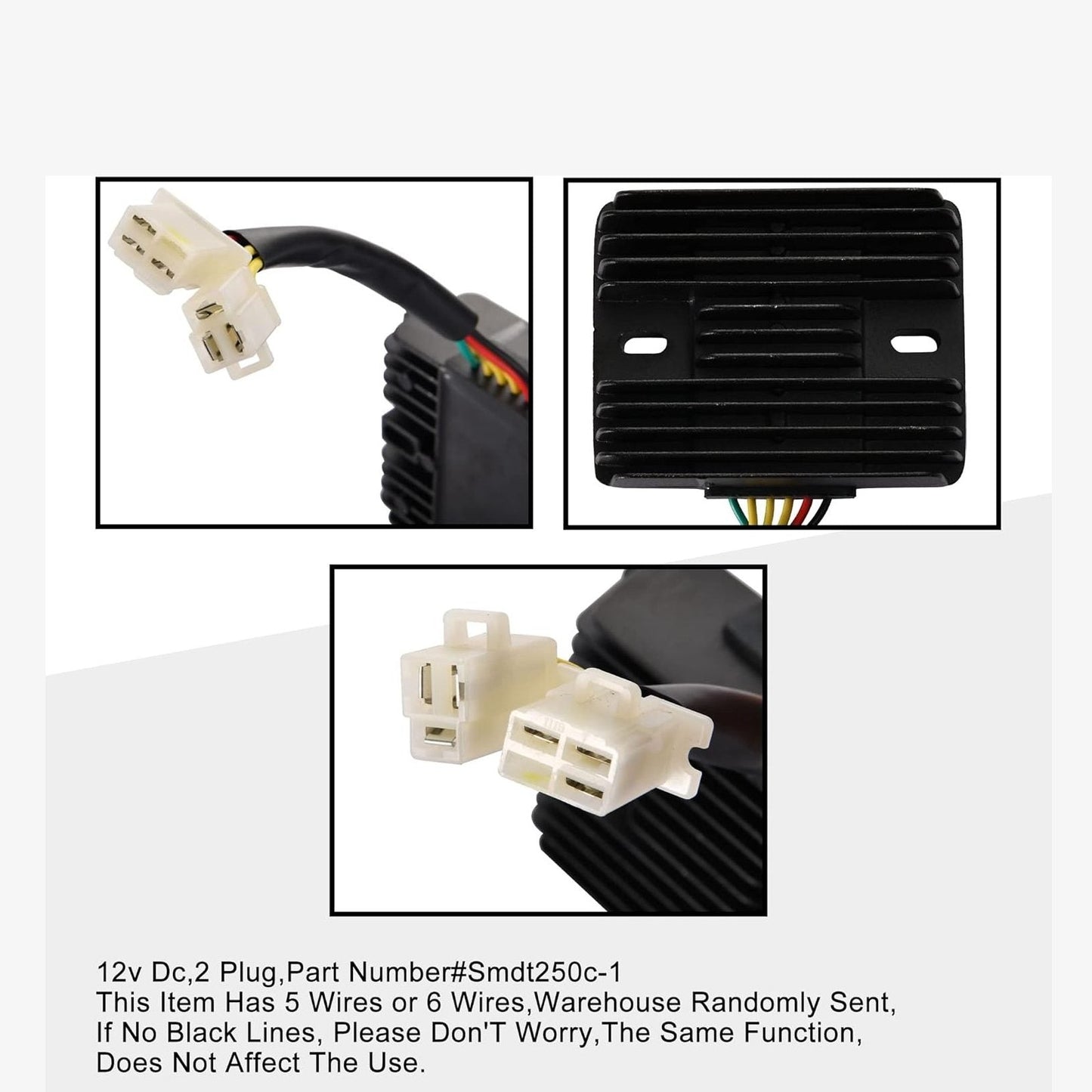GOOFIT Voltage Regulator Rectifier Replacement for 250cc 260cc Helix CN250 VOG Jonway