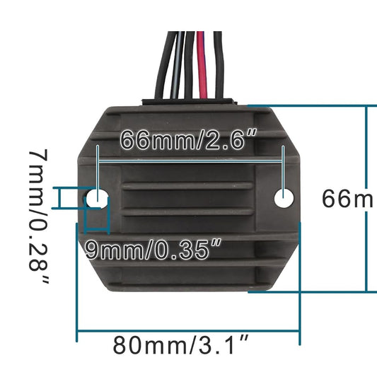 GOOFIT Voltage Regulator Rectifier Replacement for GS500 DR650S 1990-1991 GS500E 1988-2000 GS500K GS500F 2001-2009 GSF400 1991-1993 32800-33C01 32800-30B01 32800-33C00 32800C01D00J000 Motorcycle