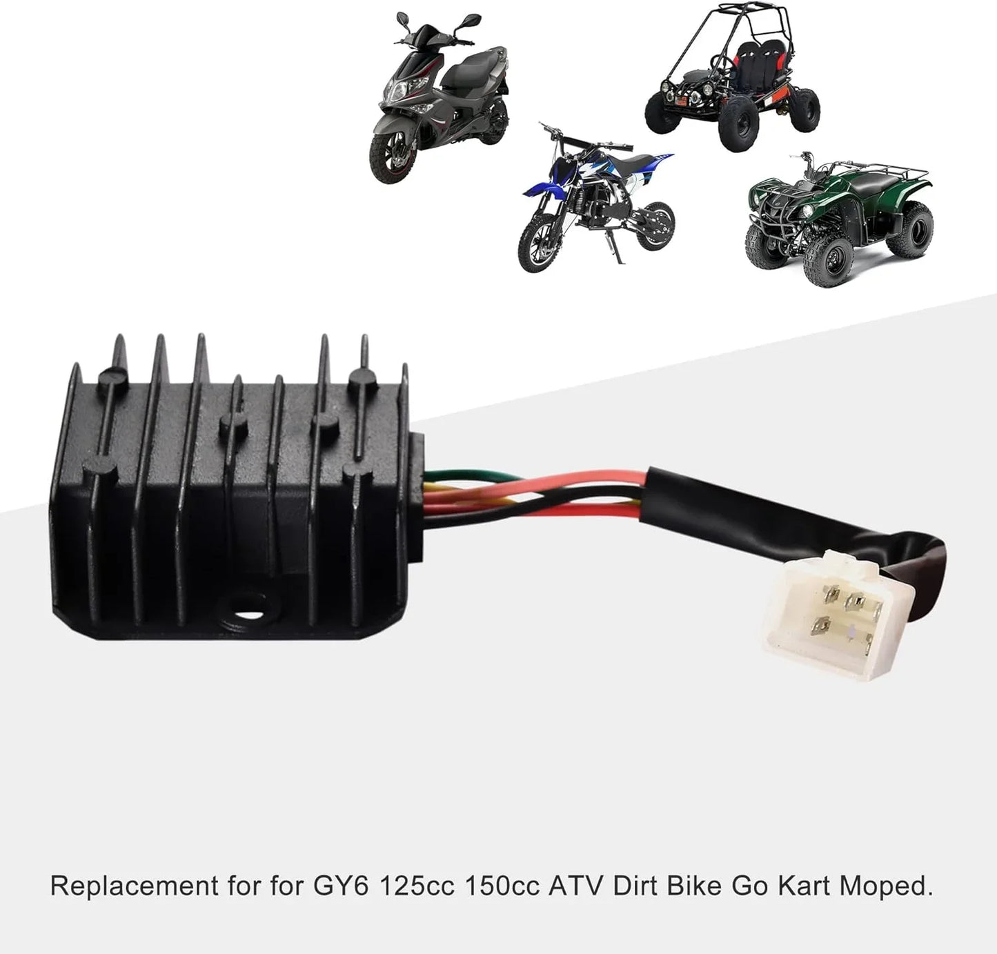 5-pin 12V AC full wave regulator rectifier for GY6 125cc 150cc ATV, dirt bike, go kart, moped