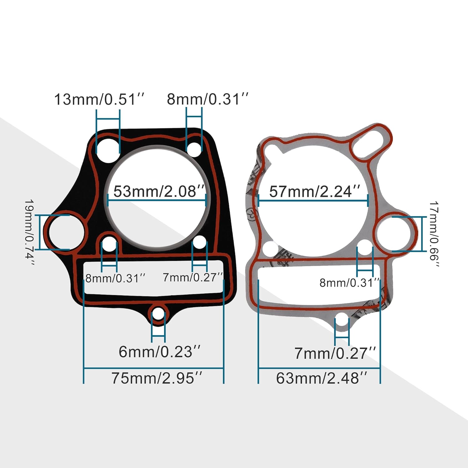 GOOFIT Complete Gasket Set Replacement for 110cc 125cc Lifan 1P52FMH TaoTao Go Karts Pit Quad Dirt Bike ATV Engine Various Off Road Motorcycles