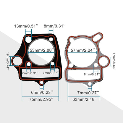 GOOFIT Complete Gasket Set Replacement for 110cc 125cc Lifan 1P52FMH TaoTao Go Karts Pit Quad Dirt Bike ATV Engine Various Off Road Motorcycles