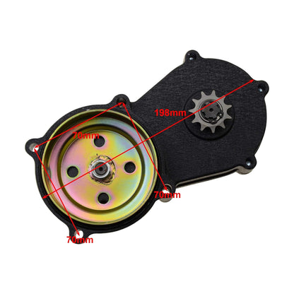 GOOFIT T8F 11 Tooth Sprocket Transmission Double Chain Gearbox for 2 Stroke 33cc 34cc 47cc 49cc Engine Pocket Bike Dirt Bike Mini ATV Buggy Go kart Black