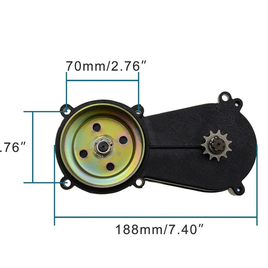 T8F 11-Tooth Transmission Gearbox (Single Chain) for 33cc–49cc 2-Stroke Mini ATV & Pocket Bike - goofitmoto