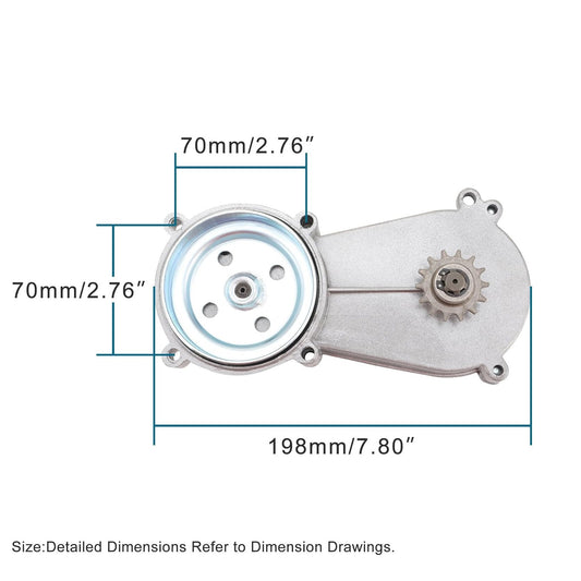 GOOFIT T8F 14 Tooth Sprocket Transmission single Chain Gearbox for 2 Stroke 33cc 34cc 47cc 49cc Engine Pocket Bike Dirt Bike Mini ATV Buggy Go kart Silver