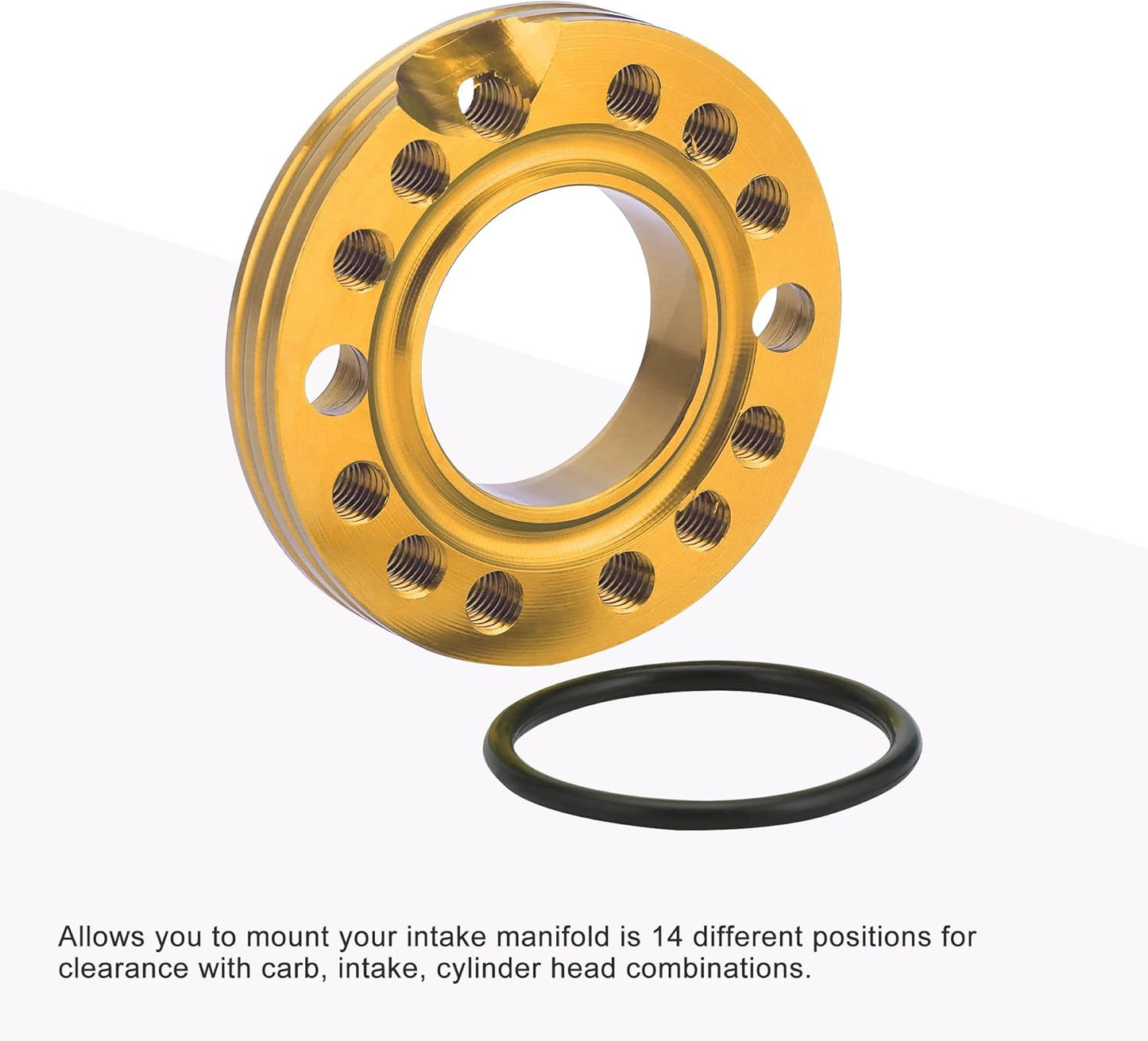 Goldener 28mm Vergaser Abstandshalter Adapter Ansaugkrümmerplatte für 50cc-125cc ATV Pit Bike