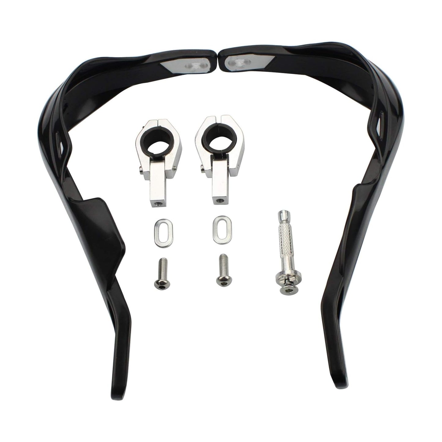 GOOFIT 1" Aluminium Alloy Handlebar Hand Brush Guards Protector Handguards Kit Replacement forMotocross Motorcycle Off-Road Pit Dirt Bike ATV Black