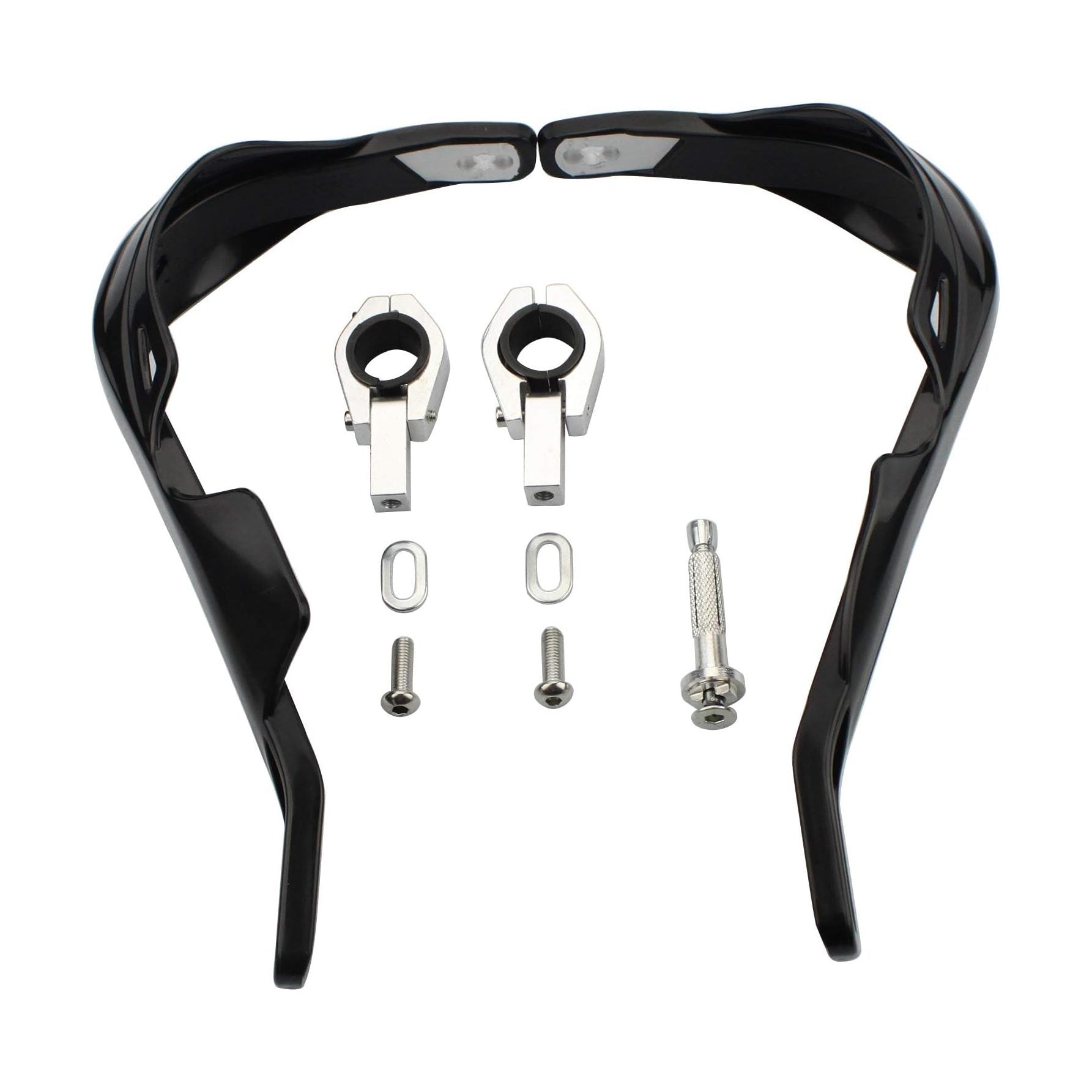 GOOFIT 1" Aluminium Alloy Handlebar Hand Brush Guards Protector Handguards Kit Replacement forMotocross Motorcycle Off-Road Pit Dirt Bike ATV Black