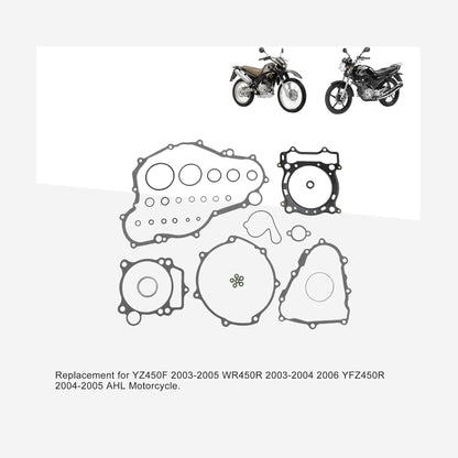GOOFIT Gasket and Valve Oil Seal Kit Replacement for YZ450F 2003-2005 WR450R 2003-2004 2006 YFZ450R 2004-2005 AHL Motorcycle