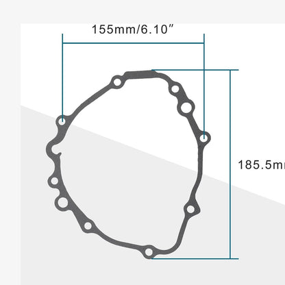 GOOFIT Motorcycle Stator Generator Cylinder Gasket Replacement for CBR600 CBR600RR 2003-2006
