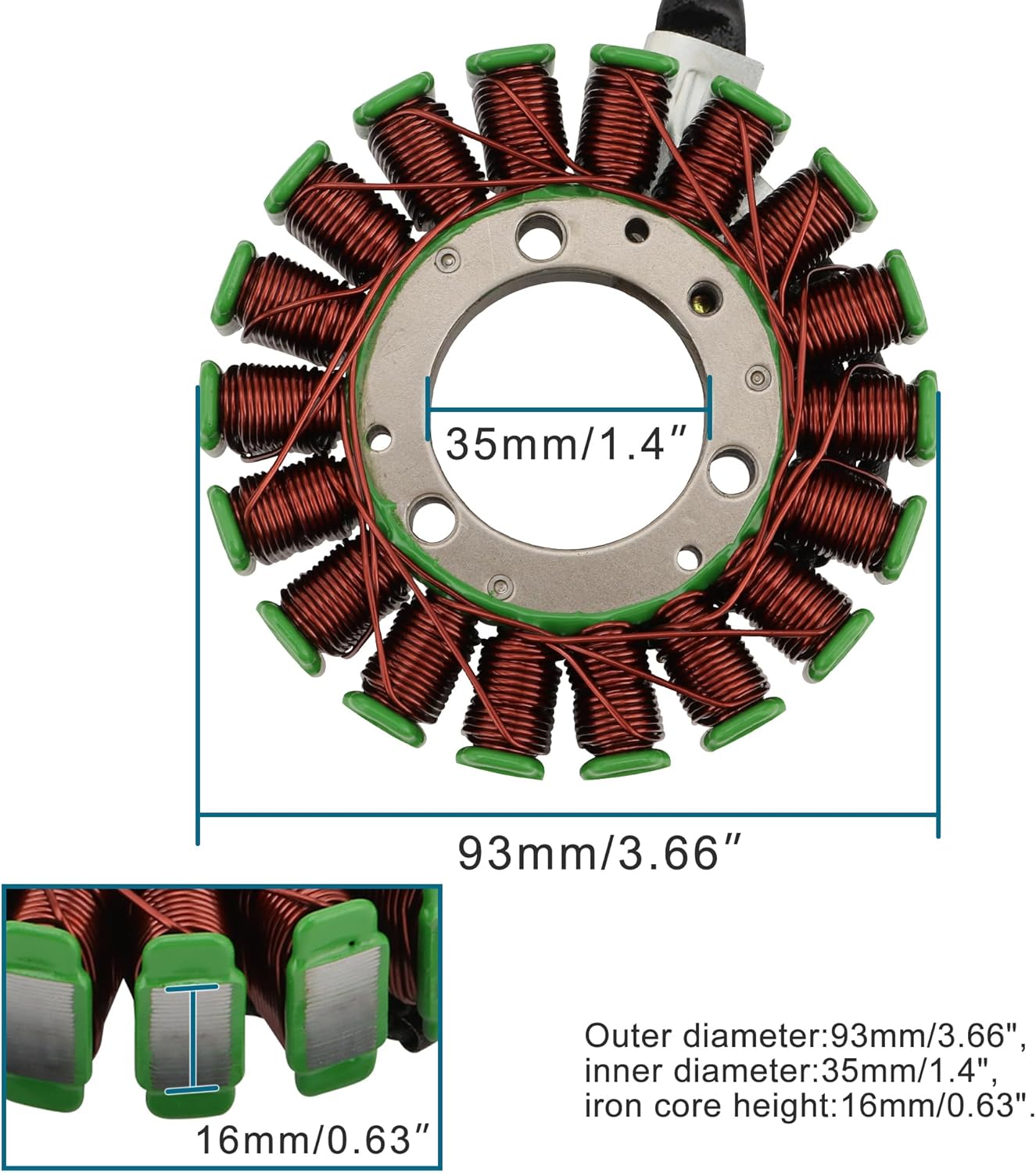 Honda Rancher 350 TRX350 Stator 2000–2006 | 31120-HN5-M01