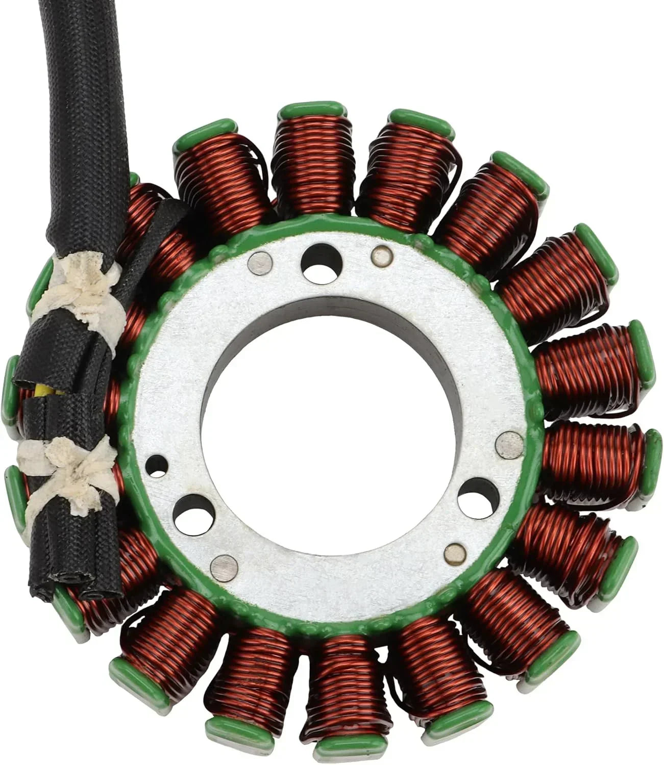 GY6 engine stator with copper coils and green insulation for scooter motorcycle parts