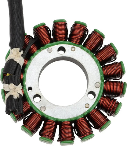GY6 engine stator with copper coils and green insulation for scooter motorcycle parts