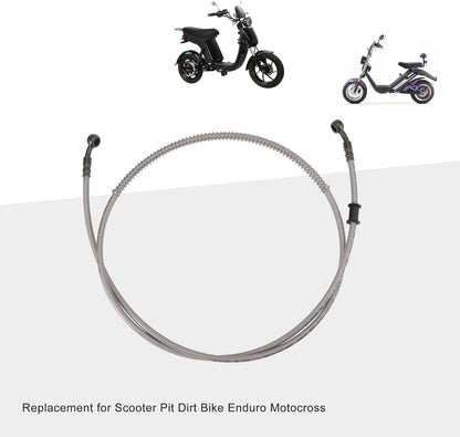 61" Hydraulic Brake Oil Hose Line with 10mm Banjo Ends for Motorcycle Pit Dirt Bike