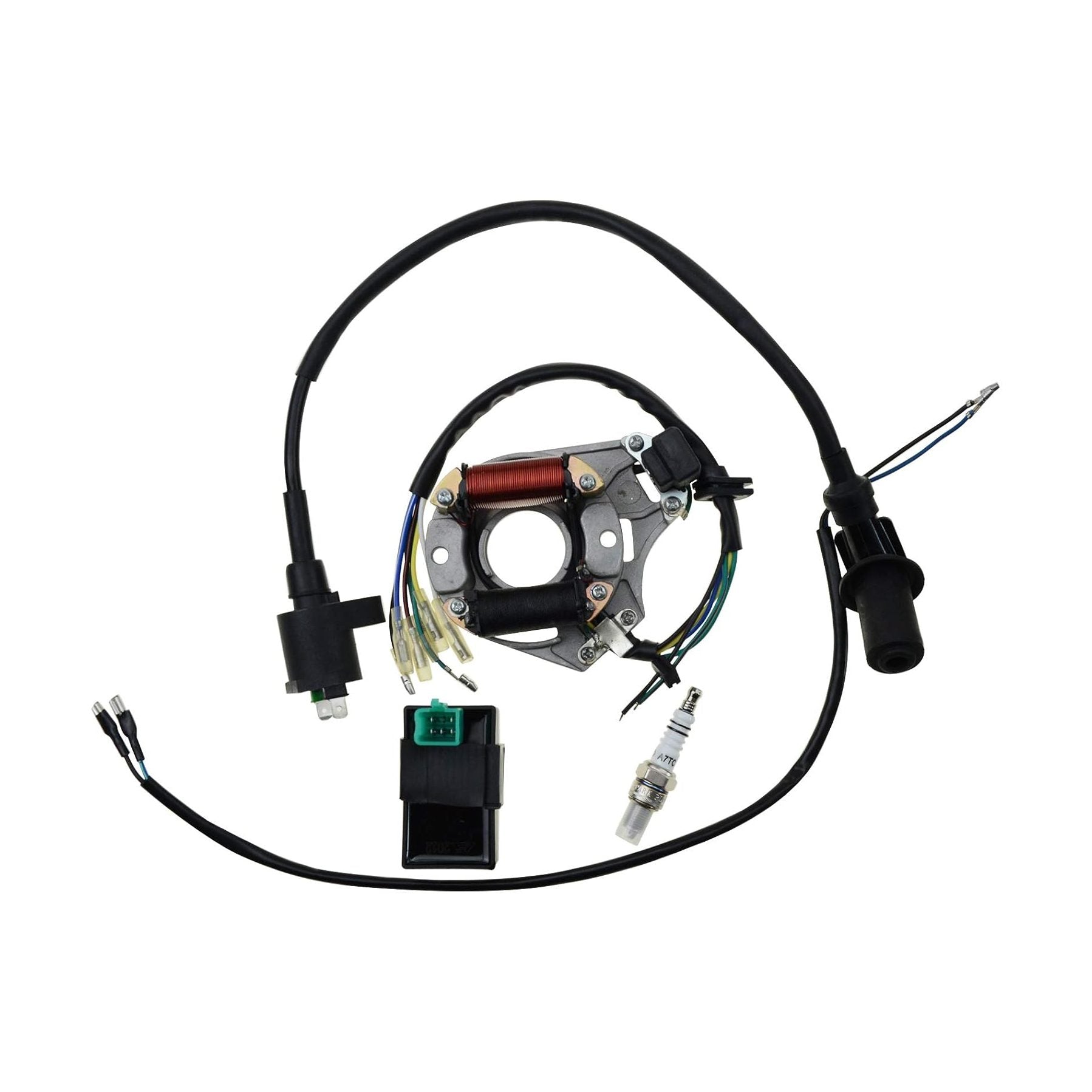 GOOFIT Ignition Rebuild Kit for 50cc 70cc 90cc 110cc 125cc ATV Stator CDI Coil Plug Quad Bike Buggy Go Kart