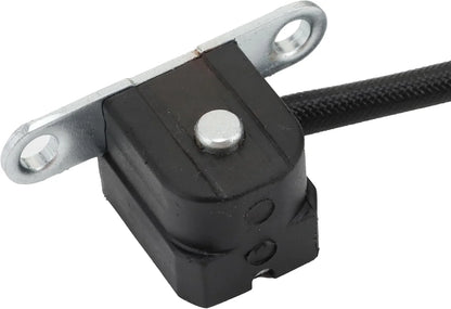 Close-up of a Kawasaki Teryx magneto stator pickup coil with mounting holes and wire