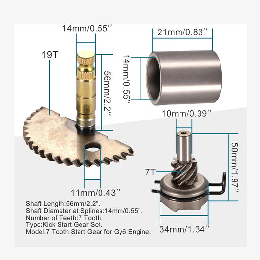 Kick Start Gear Shaft Kit For GY6 50cc 60cc 80cc Motors Scooter