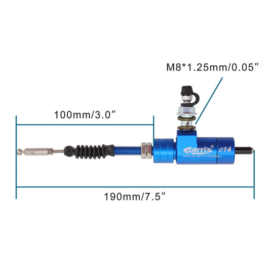 Blue M8 x 1.25mm Hydraulic Clutch Brake Master Cylinder Rod for Dirt Bike ATV