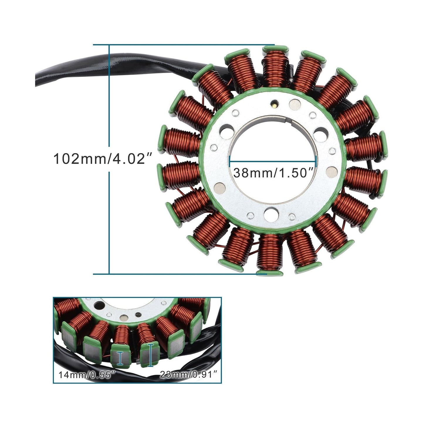 Magneto Stator Coil for Kawasaki Ninja 250 EX250 ZZR250 1986-2007 | 21003-1123