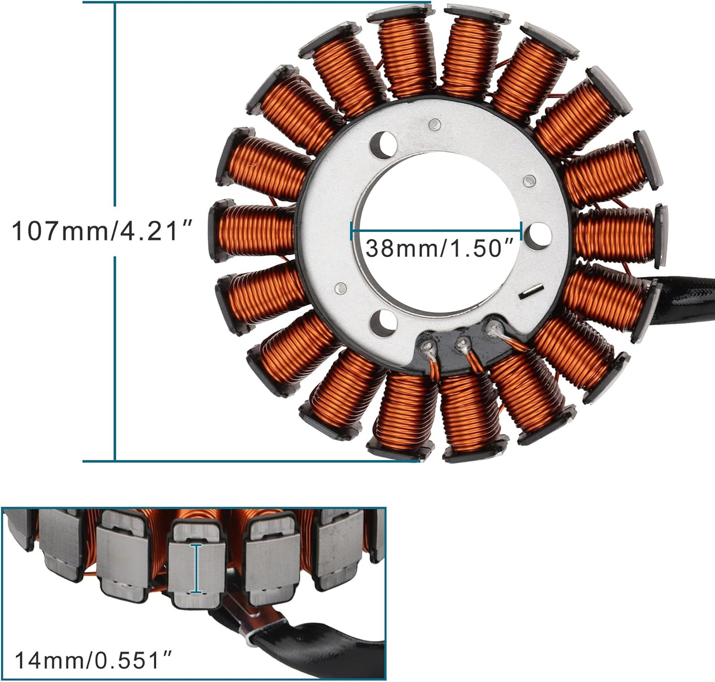 Magneto Stator Coil for Kawasaki Ninja 300 EX300 & Z300 2013-2017 | 21003-0128