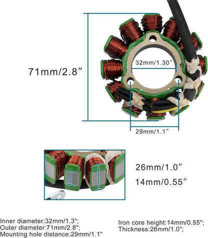 Magneto Stator Coil for Suzuki RMZ250 2010-2013 RMZ450 2008-2012 | 32101-28H00