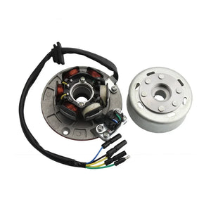 Magneto stator flywheel rotor kit with wiring for YX 140cc 150cc engine motorcycles
