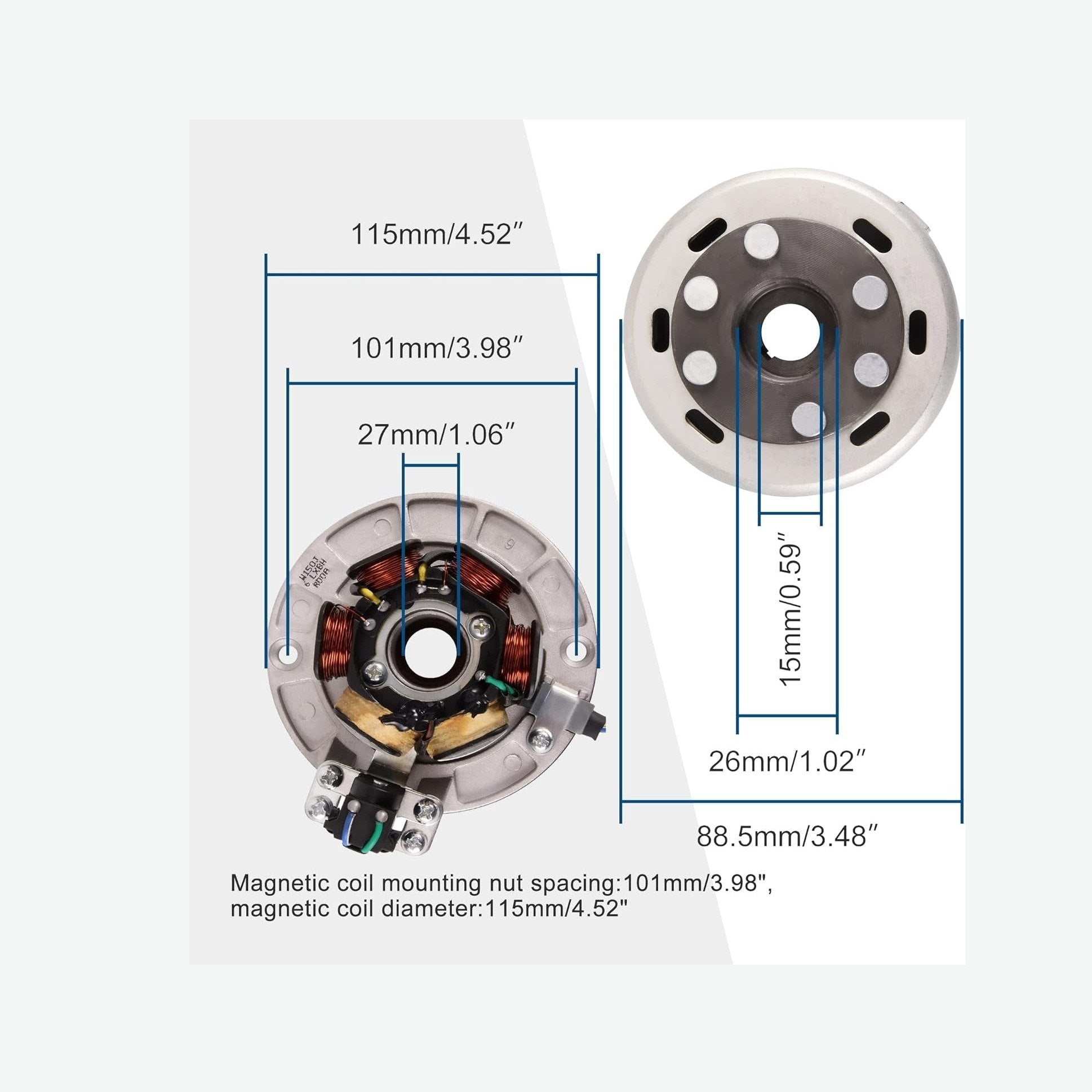 Magneto Stator & Flywheel Rotor Kit for YX 140cc, 150cc, 160cc Pit Dirt Bike