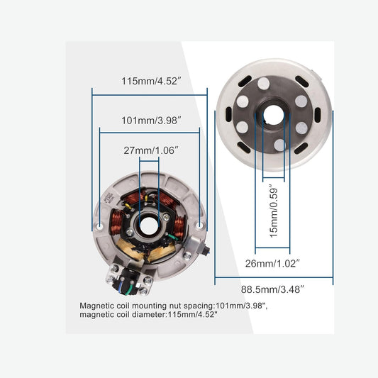 Magneto Stator & Flywheel Rotor Kit for YX 140cc, 150cc, 160cc Pit Dirt Bike