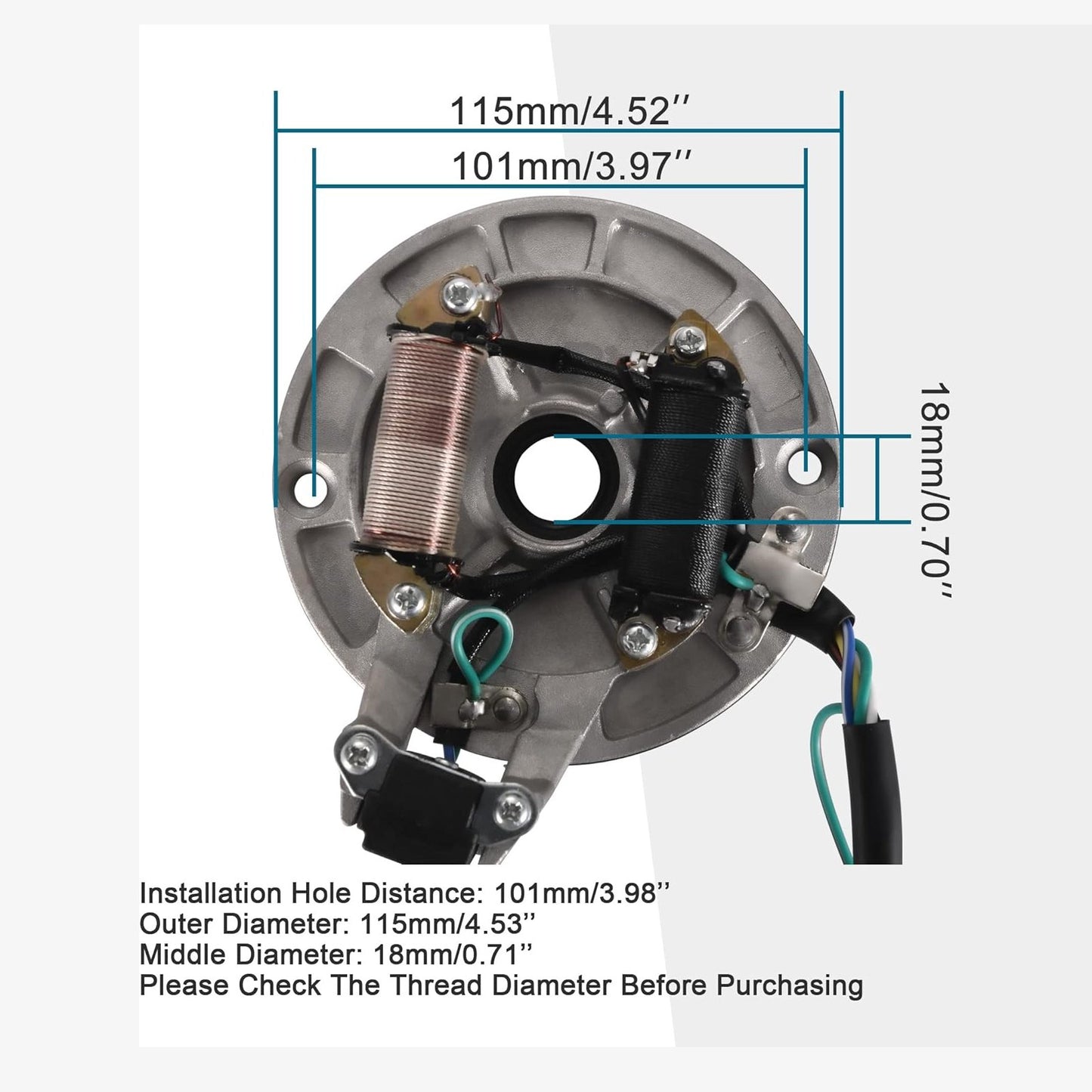 Magneto Stator for 50cc-125cc TaoTao SSR Kazuma | Kick Start Dirt Bike ATV